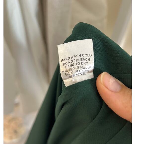 Skies Are Blue Women's Size L Green Floral Ruffle Sleeve Shift Dress #0563 - Picture 7 of 13